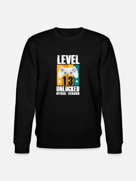 13th birthday - Stanley/Stella CHANGER Unisex Organic Sweatshirt - black