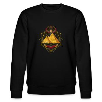 Ägypten Pyramide - Stanley/Stella Unisex Bio-Sweatshirt CHANGER  - Schwarz - Vorne - Nik (191cm) & Marisol (170cm)