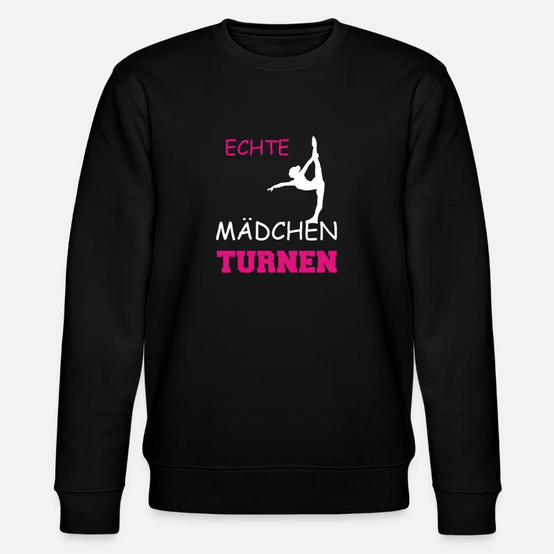 ECHTE MAeDCHEN TURNEN - Stanley/Stella Unisex Bio-Sweatshirt CHANGER  - Schwarz