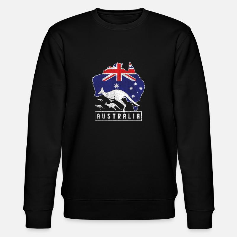 Australien Känguru - Stanley/Stella Unisex Bio-Sweatshirt CHANGER  - Schwarz