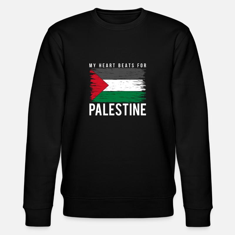 Coeur de Palestine - Sweat bio CHANGER Stanley/Stella Unisexe - noir