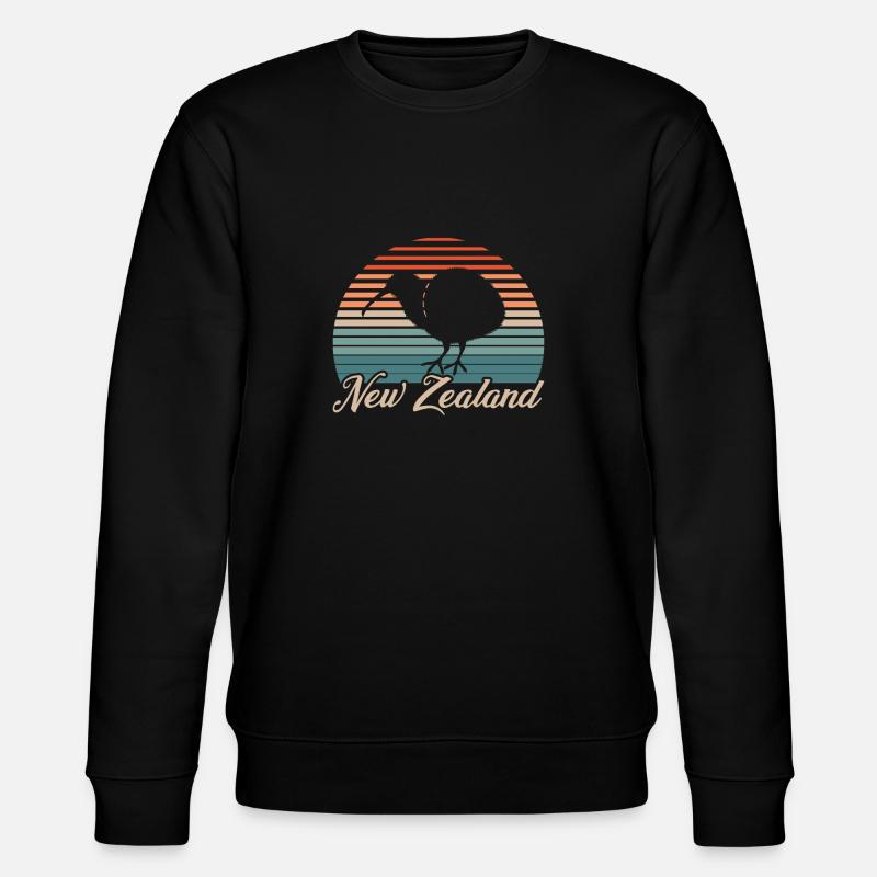 Neuseeland Neuseeländer Backpacker - Stanley/Stella Unisex Bio-Sweatshirt CHANGER  - Schwarz