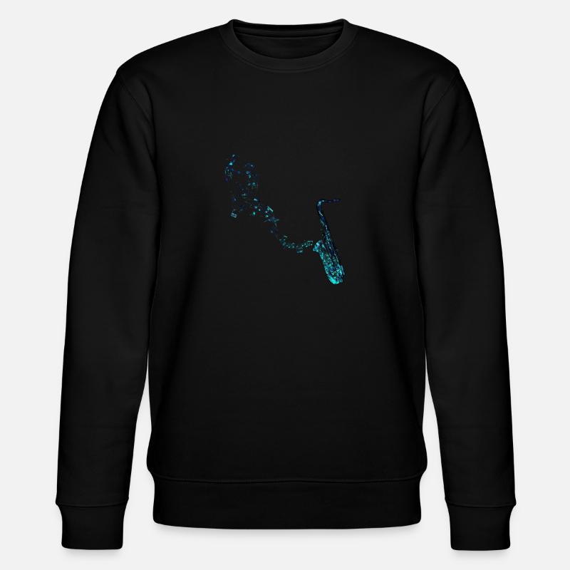 Saxophon Saxophonist - Stanley/Stella Unisex Bio-Sweatshirt CHANGER  - Schwarz
