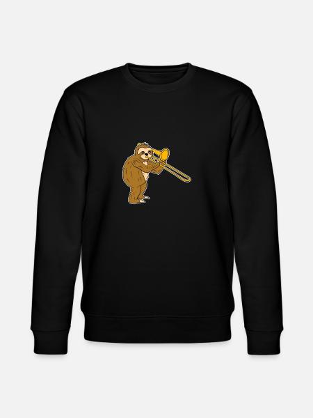 Trombone sloth music - Stanley/Stella CHANGER Unisex Organic Sweatshirt - black