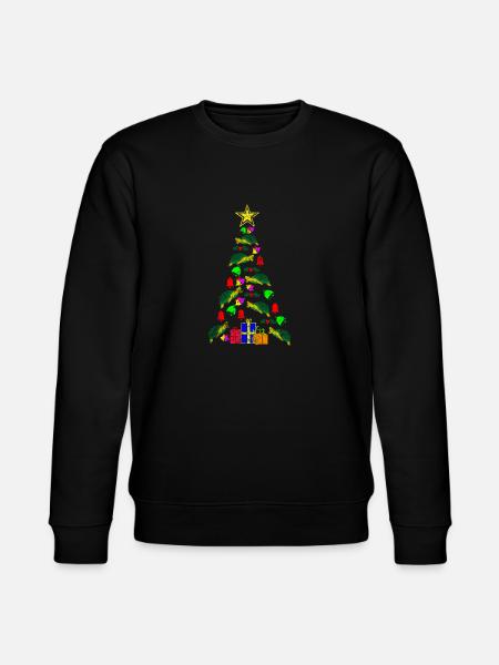 Turtle Christmas Tree - Stanley/Stella CHANGER Unisex Organic Sweatshirt - black