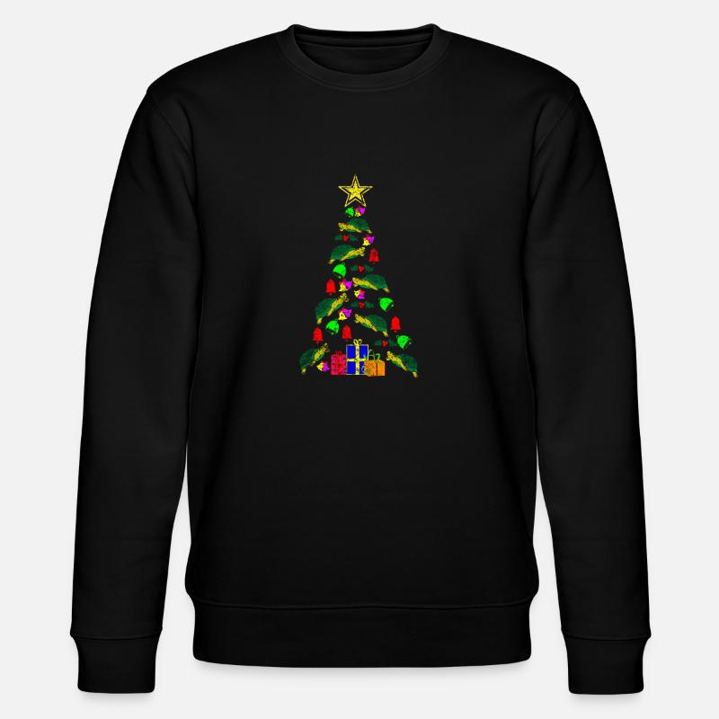 Turtle Christmas Tree - Stanley/Stella CHANGER Unisex Organic Sweatshirt - black
