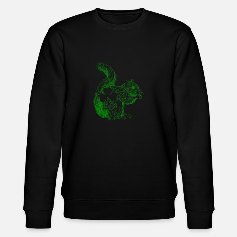 Eichhörnchen Niedliches Tier - Stanley/Stella Unisex Bio-Sweatshirt CHANGER  - Schwarz