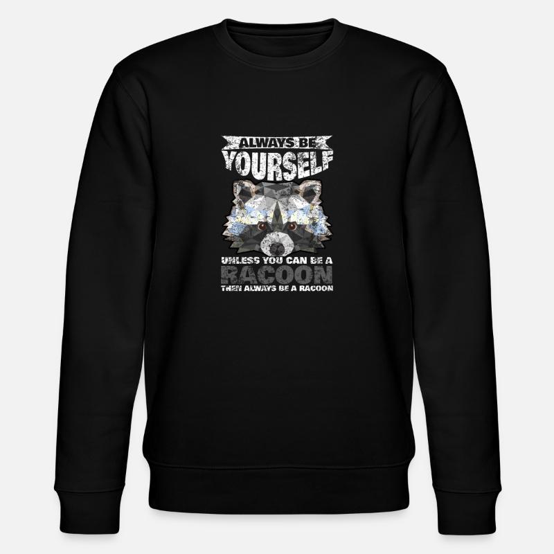 Waschbär - Stanley/Stella Unisex Bio-Sweatshirt CHANGER  - Schwarz