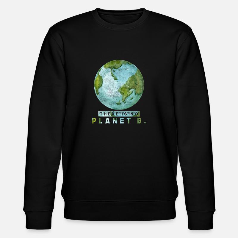 Earth Day Umweltschutz Planet - Stanley/Stella Unisex Bio-Sweatshirt CHANGER  - Schwarz