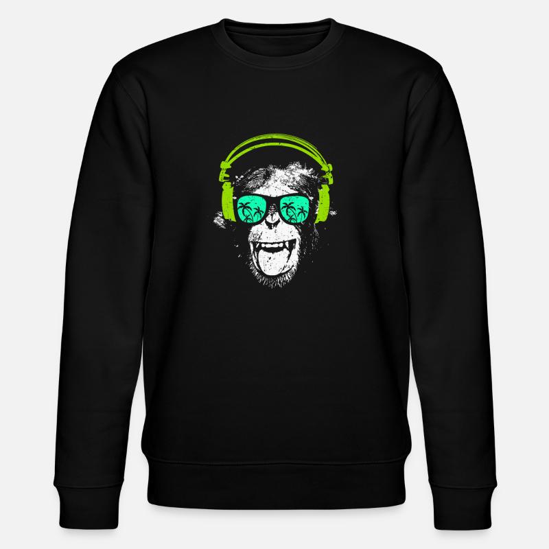 Monkey DJ - Sweat bio CHANGER Stanley/Stella Unisexe - noir