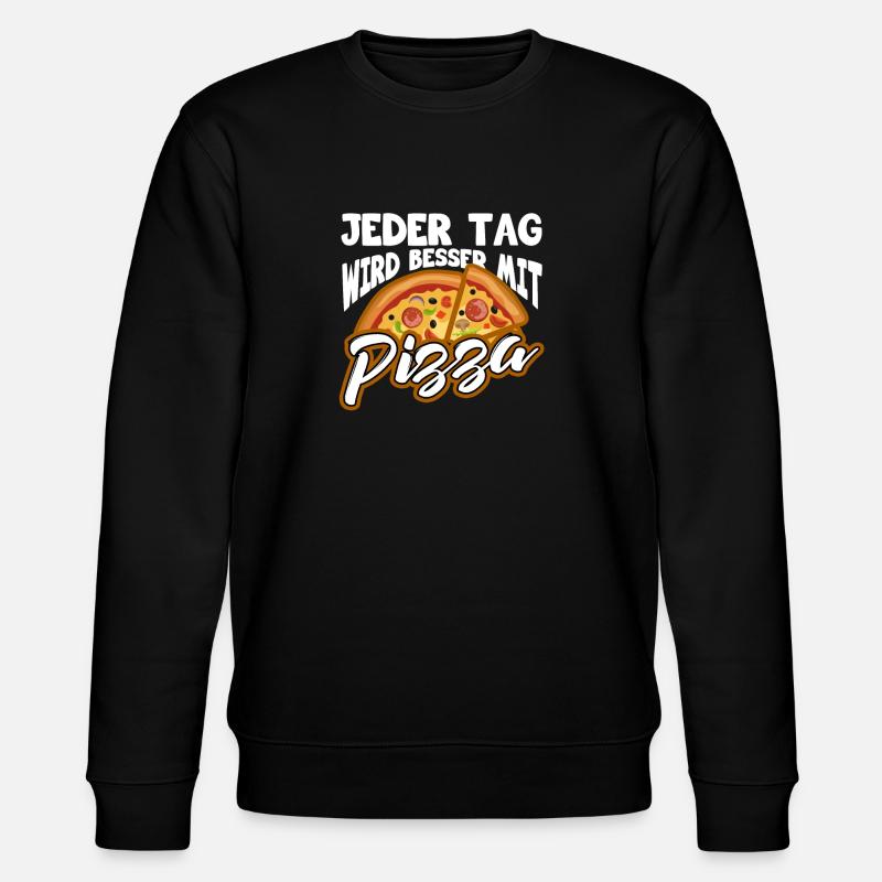 Pizza - Stanley/Stella Unisex Bio-Sweatshirt CHANGER  - Schwarz
