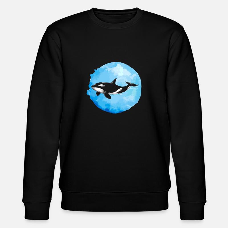 Poissons orques d'épaulards - Sweat bio CHANGER Stanley/Stella Unisexe - noir