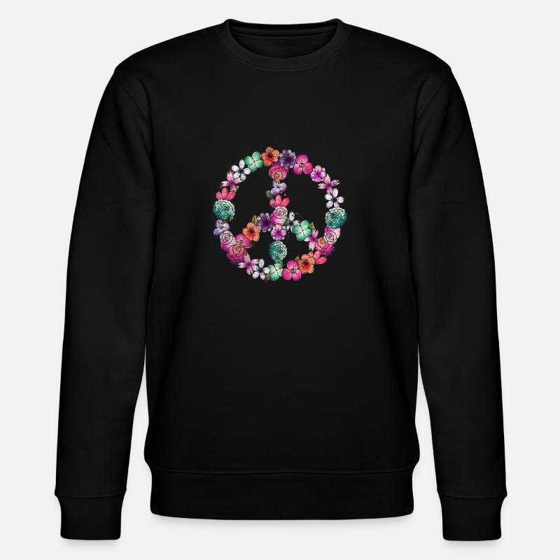Fleurs de paix - Sweat bio CHANGER Stanley/Stella Unisexe - noir