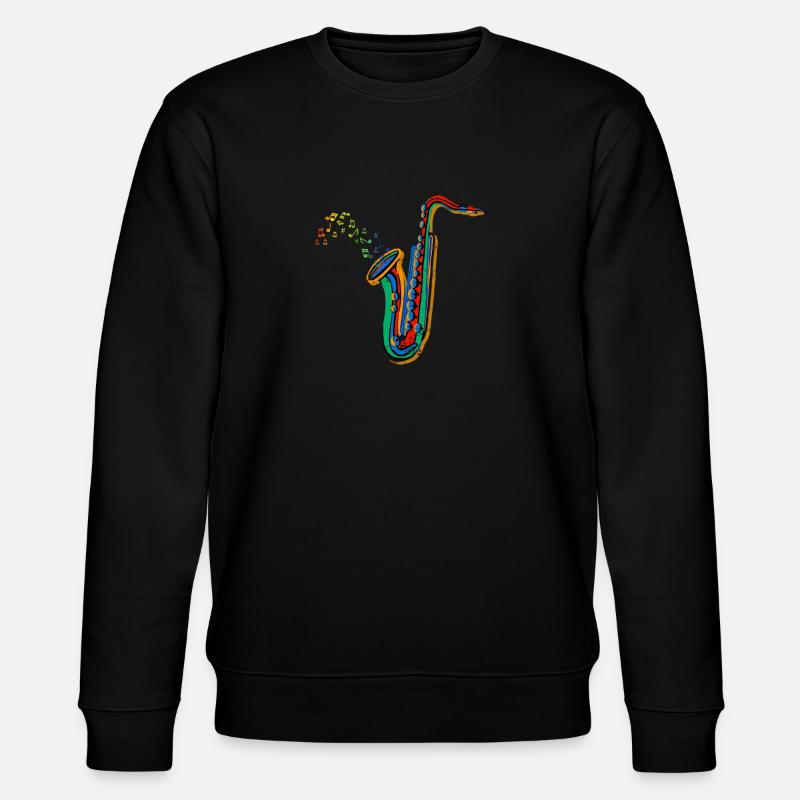 Saxophon Jazz Musik - Stanley/Stella Unisex Bio-Sweatshirt CHANGER - Schwarz