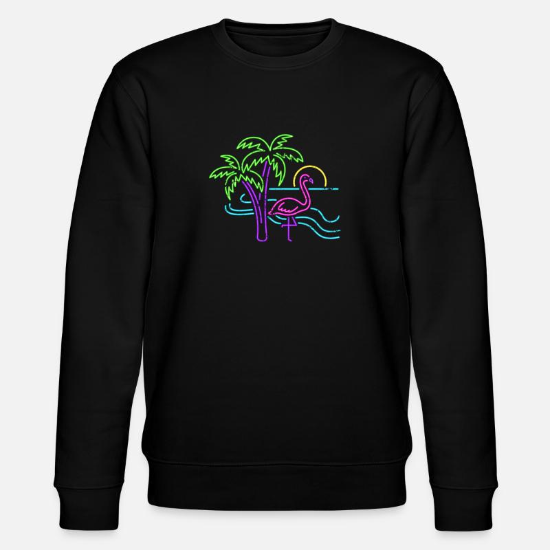 Flamingo Tiere - Stanley/Stella Unisex Bio-Sweatshirt CHANGER  - Schwarz