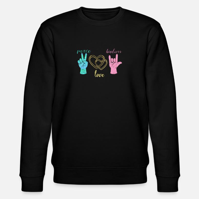 Peace love harmony - Stanley/Stella CHANGER Unisex Organic Sweatshirt - black