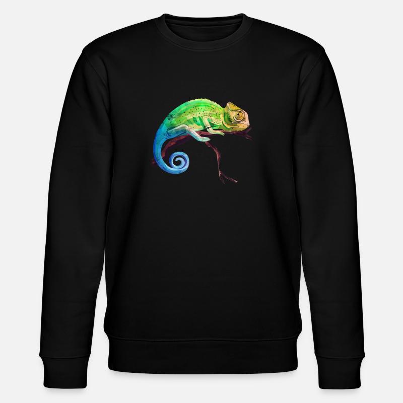 Chameleon Tropen Reptil - Stanley/Stella Unisex Bio-Sweatshirt CHANGER  - Schwarz