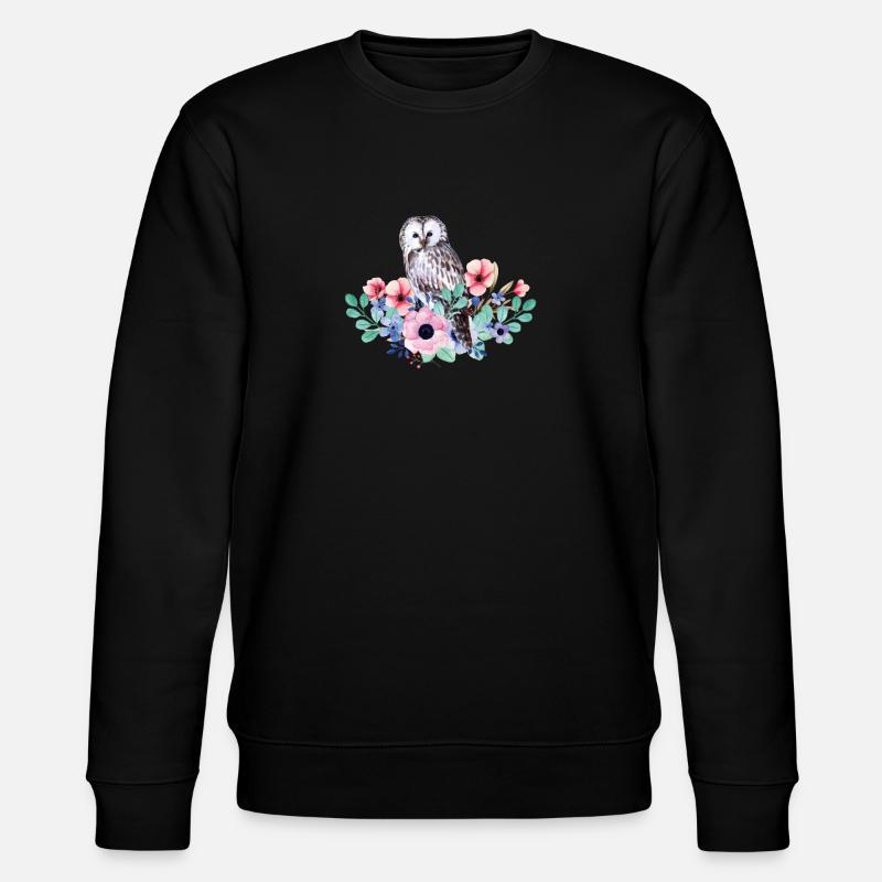 Oiseau hibou - Sweat bio CHANGER Stanley/Stella Unisexe - noir
