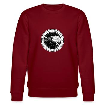 Odin Wolf Wikinger Germane Rune Walhalla Geschenk - Stanley/Stella Unisex Bio-Sweatshirt CHANGER  - Burgunderrot - Vorne - Nik (191cm) & Marisol (170cm)