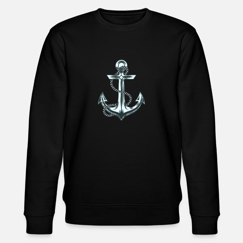 Anker Segelboot - Stanley/Stella Unisex Bio-Sweatshirt CHANGER  - Schwarz