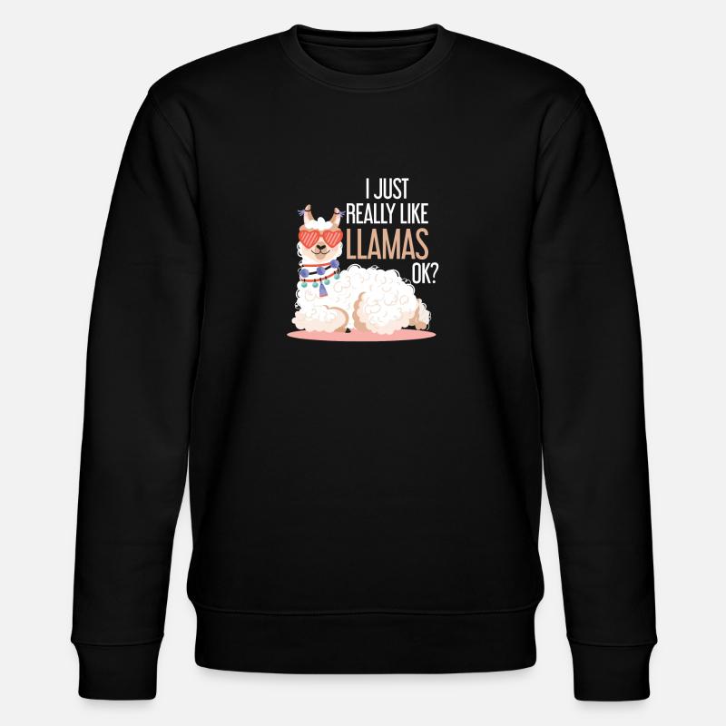 Lama - Stanley/Stella Unisex Bio-Sweatshirt CHANGER - Schwarz