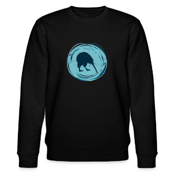 Neuseeland Backpacker - Stanley/Stella Unisex Bio-Sweatshirt CHANGER  - Schwarz - Vorne - Nik (191cm) & Marisol (170cm)