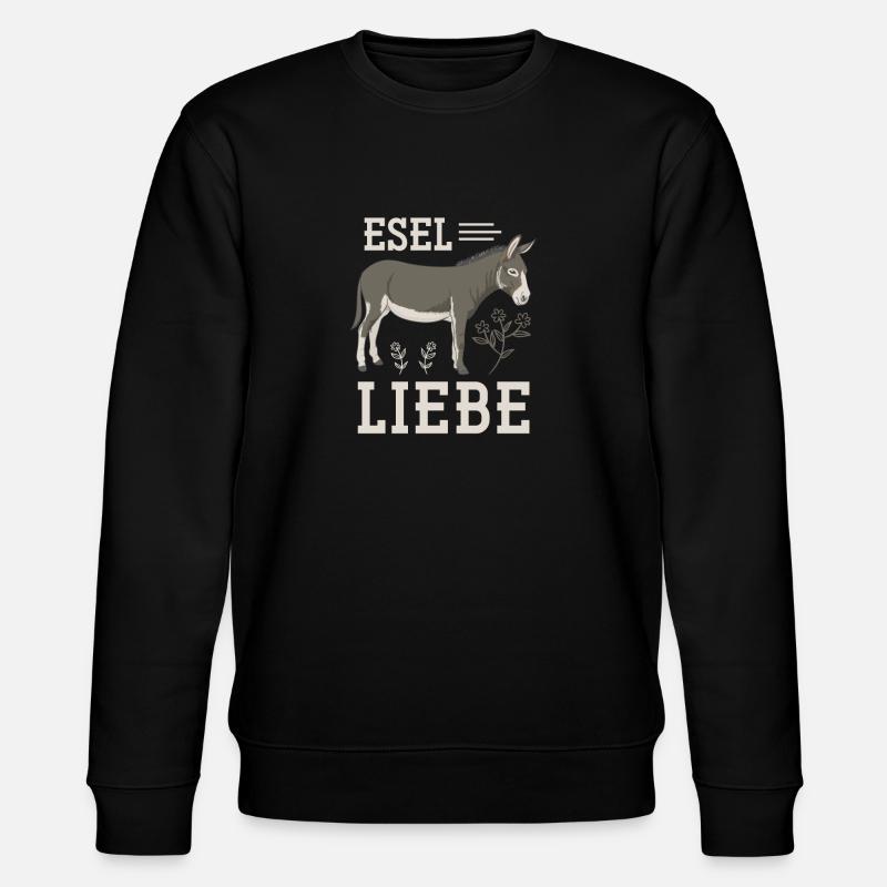 Esel Pferd Landei - Stanley/Stella Unisex Bio-Sweatshirt CHANGER - Schwarz