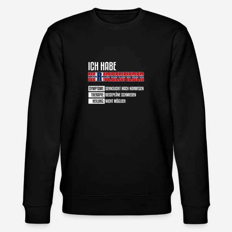 Norwegen Geschenk - Stanley/Stella Unisex Bio-Sweatshirt CHANGER  - Schwarz