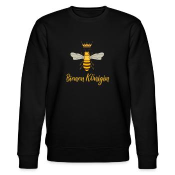 Bienenkönigin Tshirt | Bienen Königin - Stanley/Stella Unisex Bio-Sweatshirt CHANGER  - Schwarz - Vorne - Nik (191cm) & Marisol (170cm)