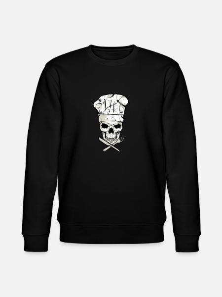 Totenkopf Koch Griller Hobbykoch Chefkoch - Stanley/Stella Unisex Bio-Sweatshirt CHANGER  - Schwarz