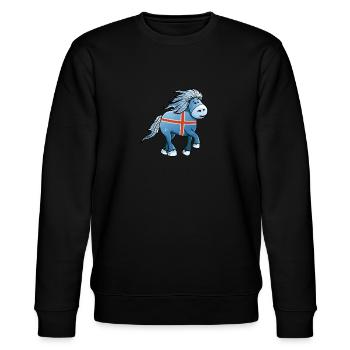 Chemise de cheval islandais | Islande poney Tölten Islande - Sweat bio CHANGER Stanley/Stella Unisexe - noir - Devant - Nik (191cm) & Marisol (170cm)