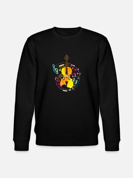 Violine Musiker Musik - Stanley/Stella Unisex Bio-Sweatshirt CHANGER  - Schwarz