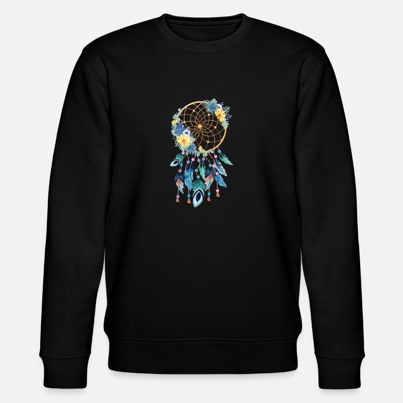 Dream catcher fleurs Indiens - Sweat bio CHANGER Stanley/Stella Unisexe - noir