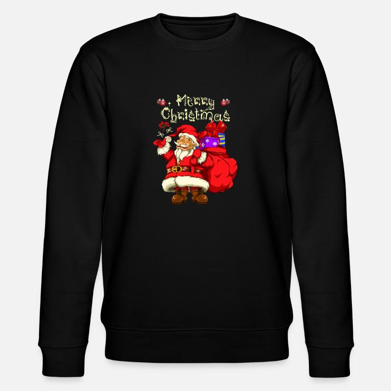 Weihnachtsmann Tannenbaum Heiligabend - Stanley/Stella Unisex Bio-Sweatshirt CHANGER - Schwarz