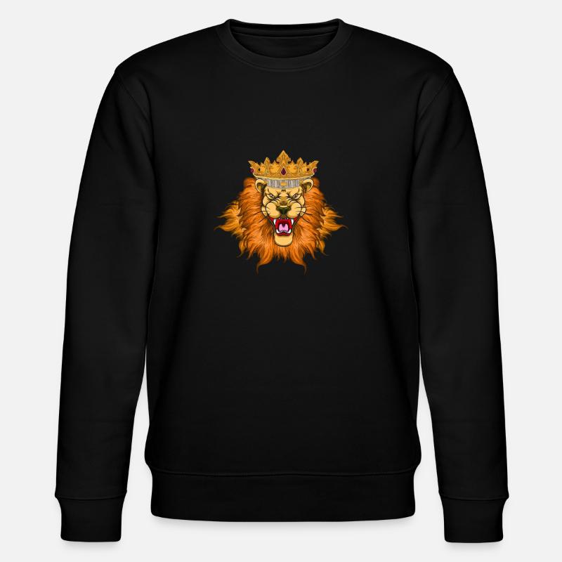 Löwe - Stanley/Stella Unisex Bio-Sweatshirt CHANGER  - Schwarz