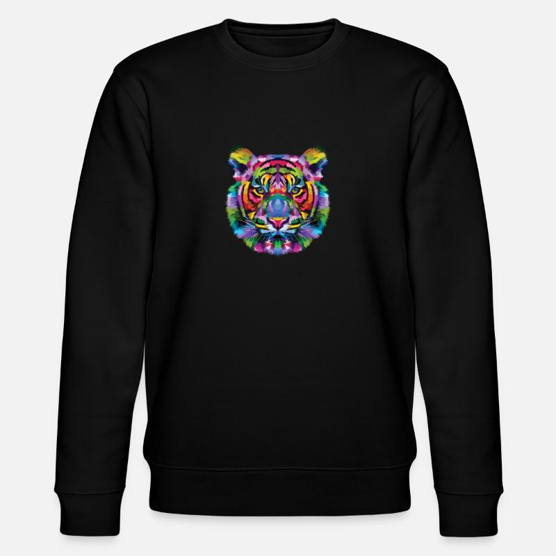 Tiger Tier - Stanley/Stella Unisex Bio-Sweatshirt CHANGER  - Schwarz
