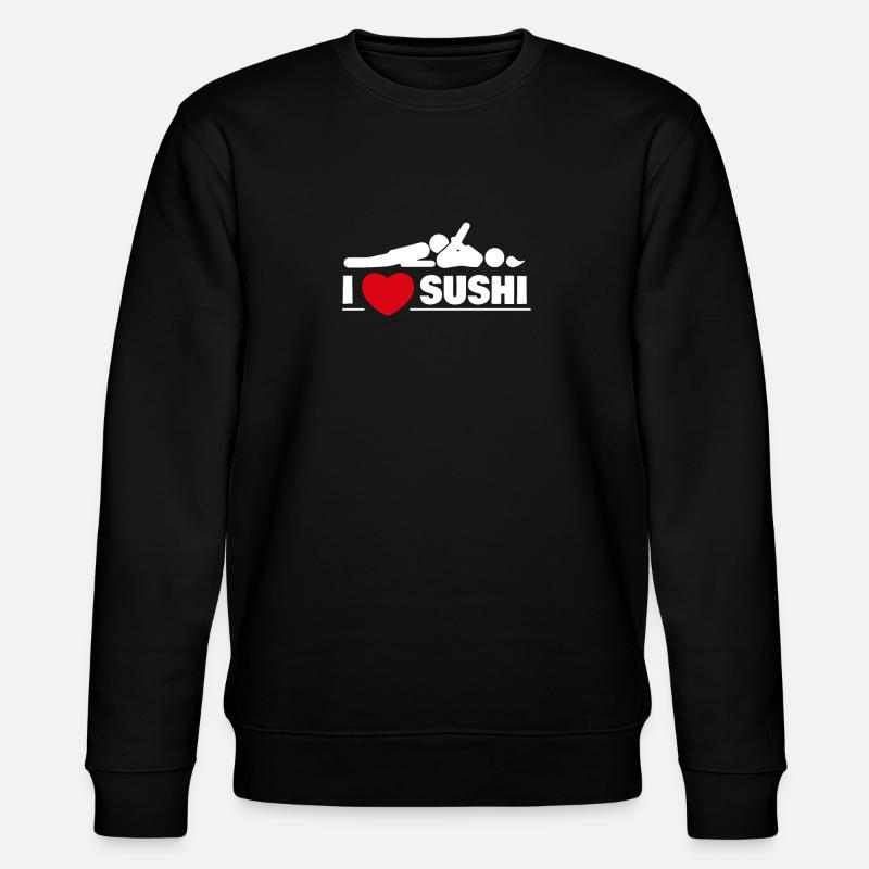 Ich liebe Sushi Sexy Versaut - Stanley/Stella Unisex Bio-Sweatshirt CHANGER  - Schwarz