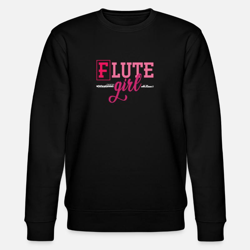 Flöte Flötenspieler - Stanley/Stella Unisex Bio-Sweatshirt CHANGER  - Schwarz