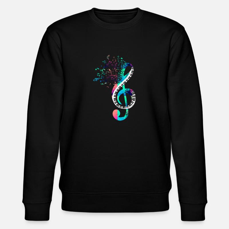 Mélodie de piano - Sweat bio CHANGER Stanley/Stella Unisexe - noir