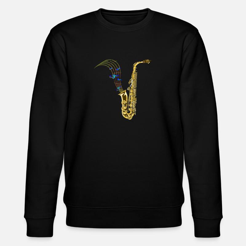 Saxophon Musik - Stanley/Stella Unisex Bio-Sweatshirt CHANGER  - Schwarz