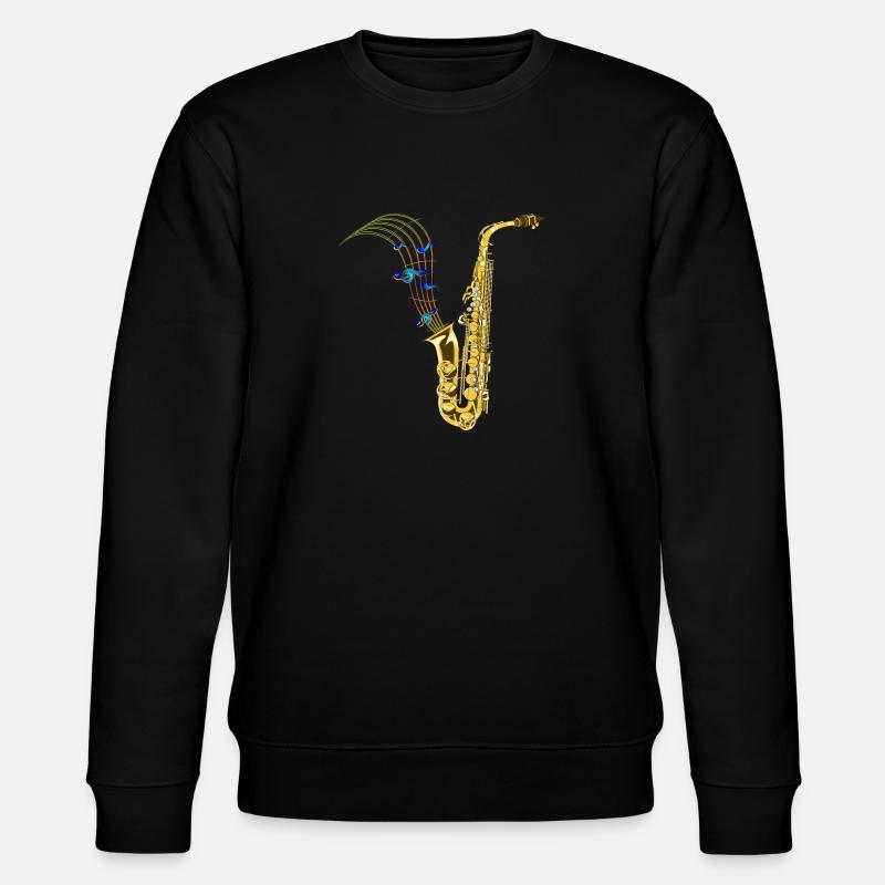 saxophone - Sweat bio CHANGER Stanley/Stella Unisexe - noir