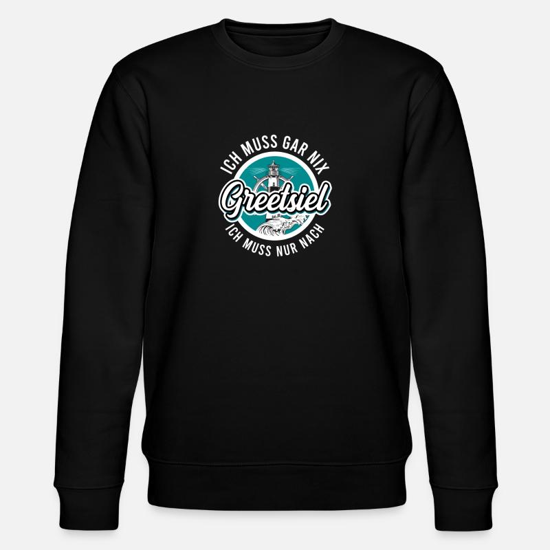 Greetsiel - Stanley/Stella Unisex Bio-Sweatshirt CHANGER  - Schwarz