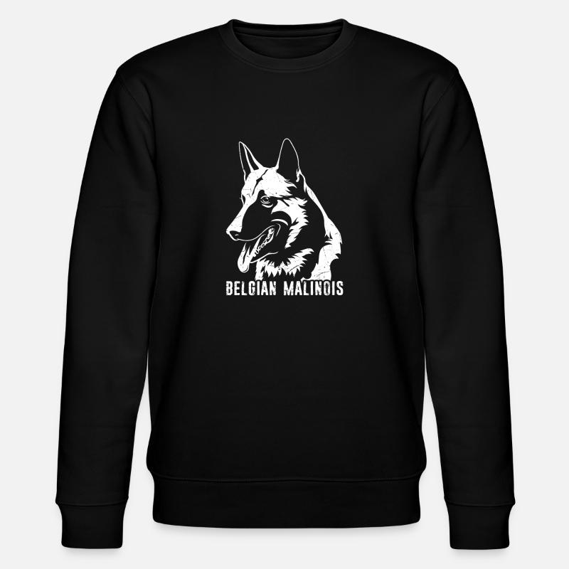 Belgian Malinois Hunde - Stanley/Stella Unisex Bio-Sweatshirt CHANGER  - Schwarz