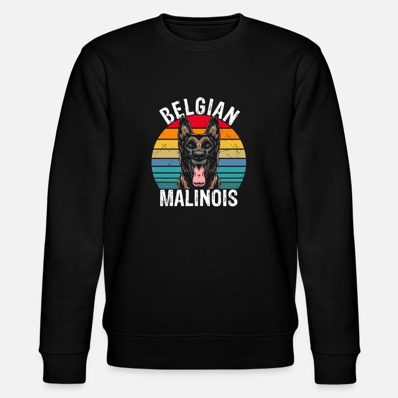 Belgian Malinois Hunde - Stanley/Stella Unisex Bio-Sweatshirt CHANGER  - Schwarz