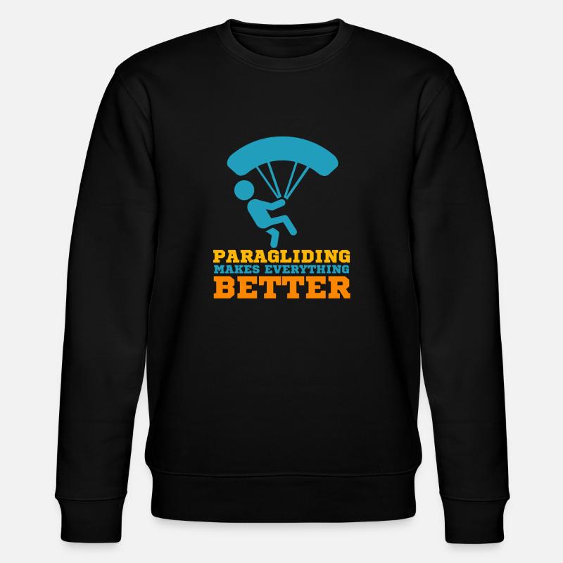 Paragliding Makes Everything Better - Stanley/Stella CHANGER Unisex Organic Sweatshirt - black