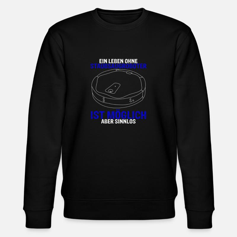 Staubsaugroboter Staubsauger Roboter - Stanley/Stella Unisex Bio-Sweatshirt CHANGER  - Schwarz