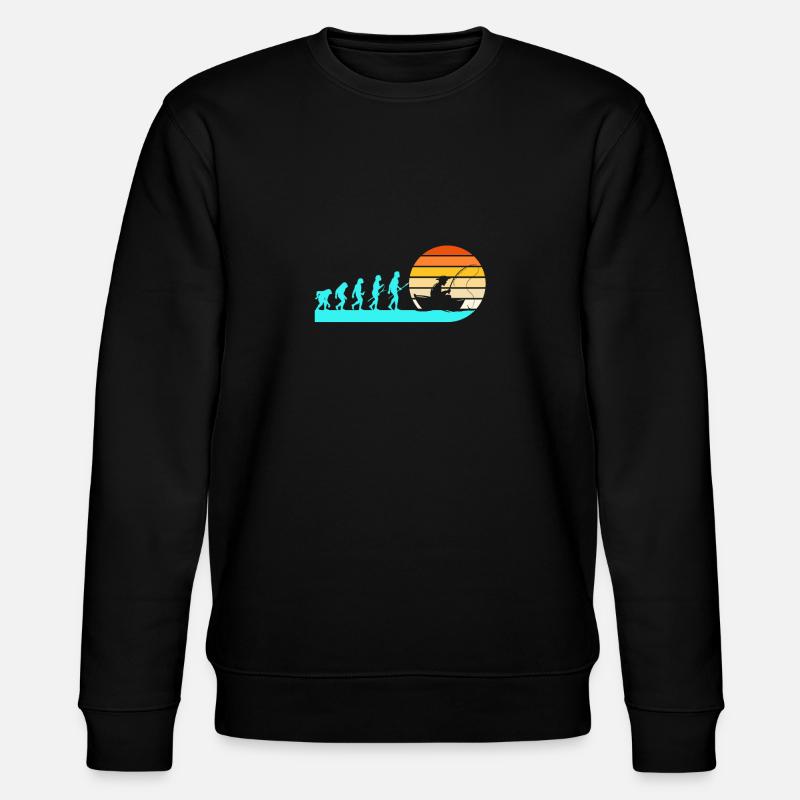 Evolution Angler Fishing - Stanley/Stella CHANGER Unisex Organic Sweatshirt - black