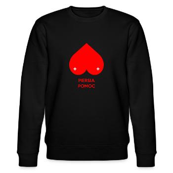 Breast help - Stanley/Stella CHANGER Unisex Organic Sweatshirt - black - Front - Nik (191cm) & Marisol (170cm)