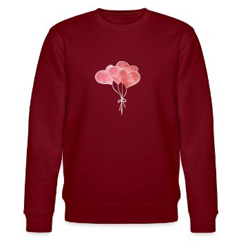 Coeurs comme des ballons - Sweat bio CHANGER Stanley/Stella Unisexe - bordeaux - Devant - Nik (191cm) & Marisol (170cm)