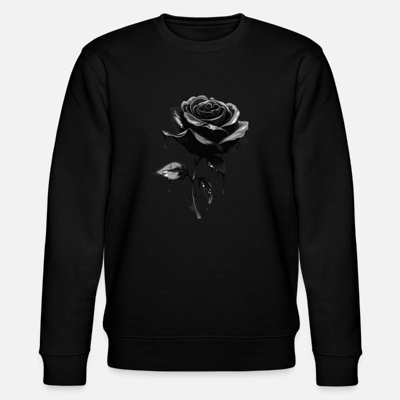 Black Rose Goth Gothic - Stanley/Stella CHANGER Unisex Organic Sweatshirt - black